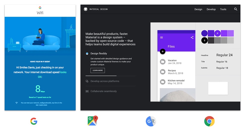 Google Wifi Email, Google Material Design Website, Google App Icons.