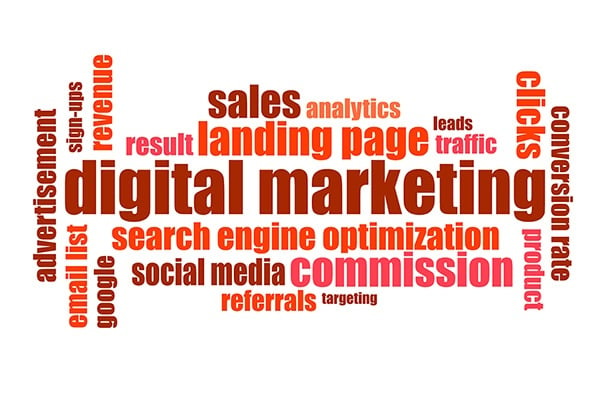 Words associated with digital marketing